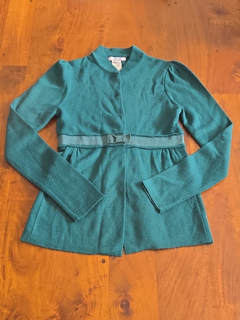 Paul & Joe Sister Green Button Front Merino Wool Blend Cardigan Size 38